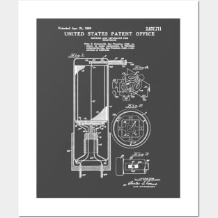 Early Television Patent White Posters and Art